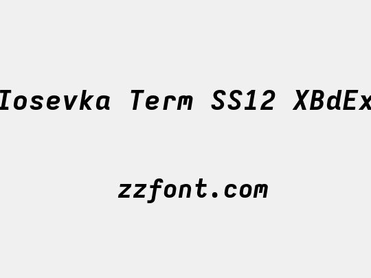 Iosevka Term SS12 XBdEx