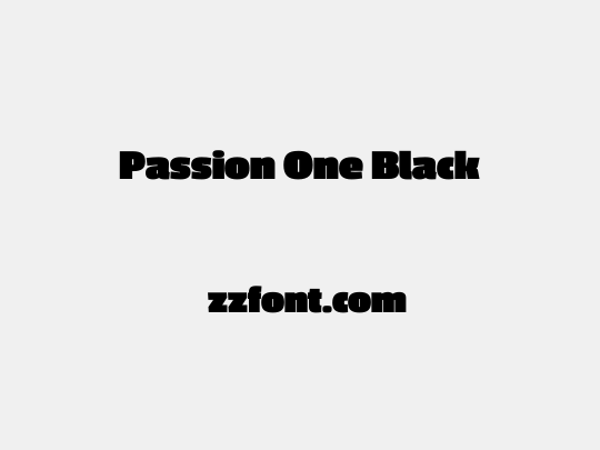Passion One Black