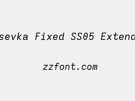 Iosevka Fixed SS05 Extended