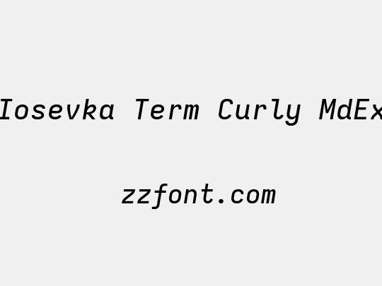 Iosevka Term Curly MdEx