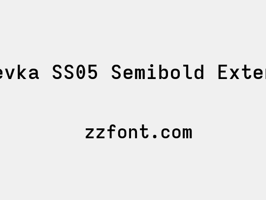 Iosevka SS05 Semibold Extended