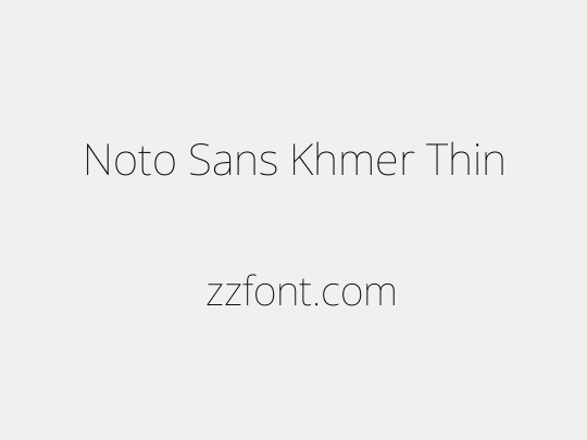 Noto Sans Khmer Thin