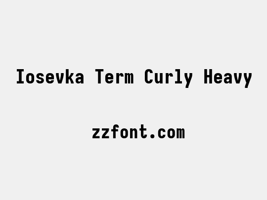 Iosevka Term Curly Heavy