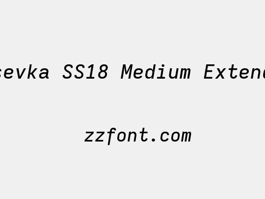 Iosevka SS18 Medium Extended