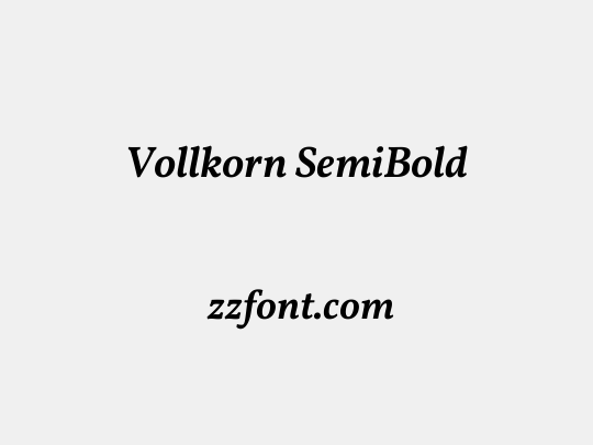 Vollkorn SemiBold