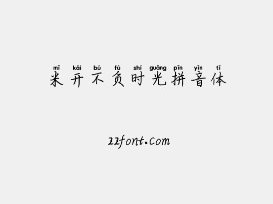 米开不负时光拼音体