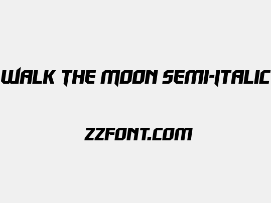 Walk The Moon Semi-Italic