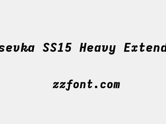 Iosevka SS15 Heavy Extended