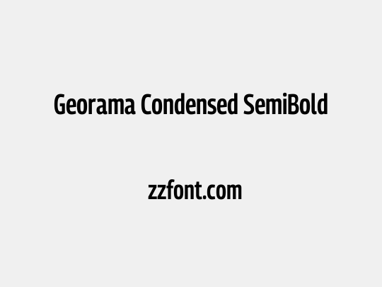 Georama Condensed SemiBold