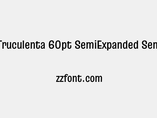 Truculenta 60pt SemiExpanded SemiBold