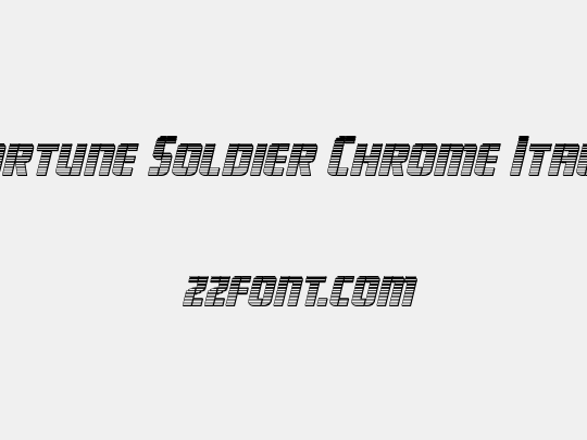 Fortune Soldier Chrome Italic