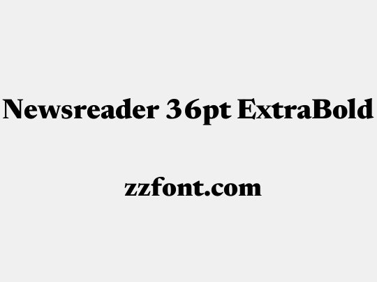 Newsreader 36pt ExtraBold