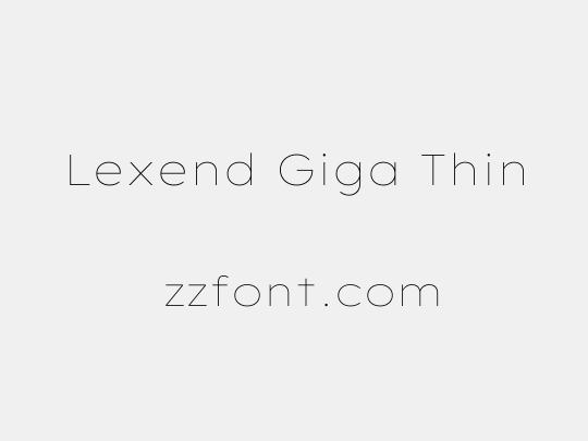 Lexend Giga Thin
