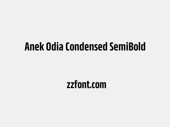 Anek Odia Condensed SemiBold