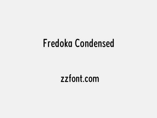 Fredoka Condensed