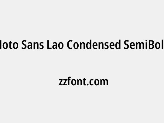 Noto Sans Lao Condensed SemiBold