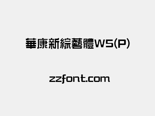 華康新綜藝體W5(P)