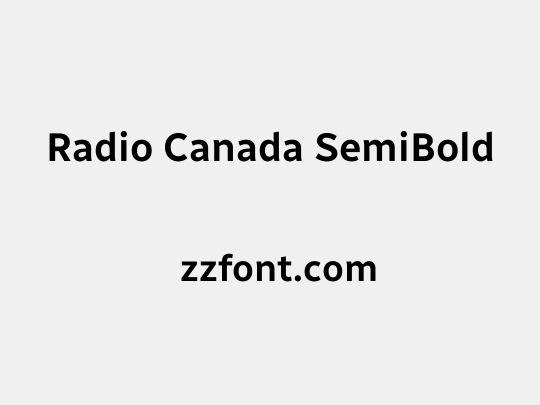 Radio Canada SemiBold
