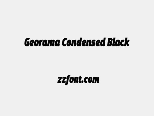 Georama Condensed Black