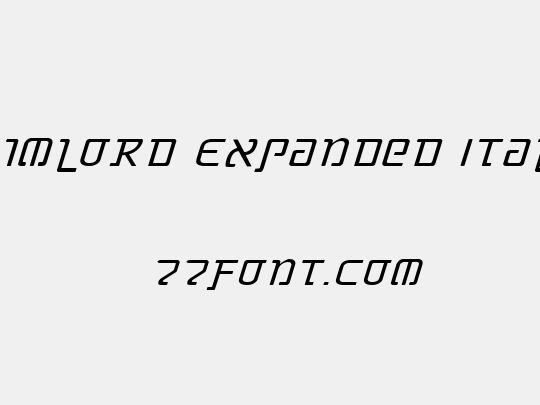 Grimlord Expanded Italic