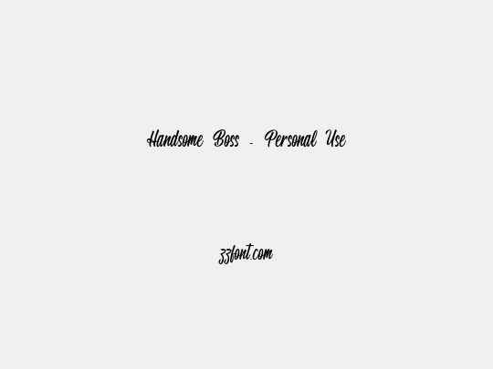 Handsome Boss - Personal Use