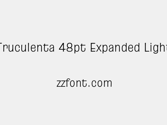 Truculenta 48pt Expanded Light