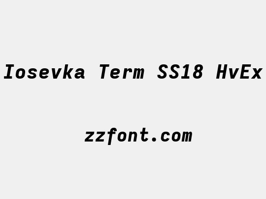 Iosevka Term SS18 HvEx