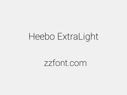 Heebo ExtraLight