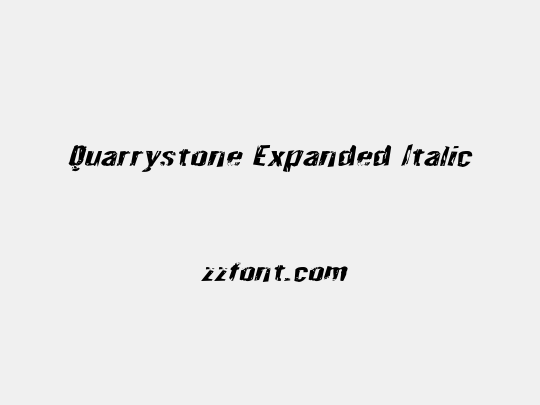 Quarrystone Expanded Italic