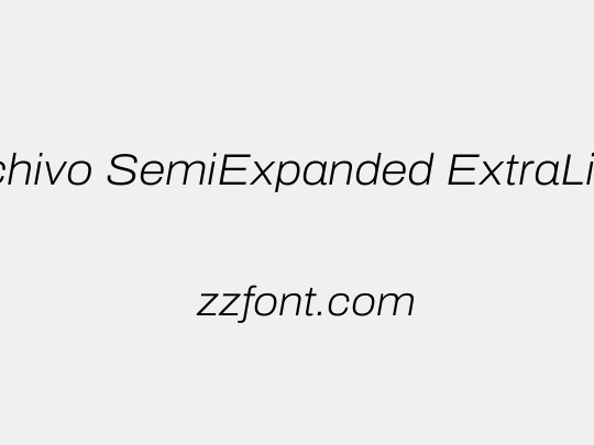 Archivo SemiExpanded ExtraLight