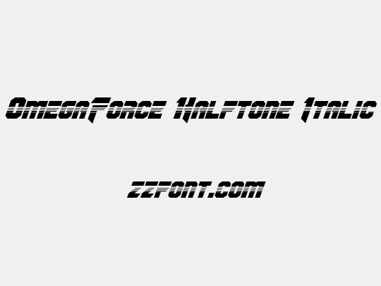 OmegaForce Halftone Italic