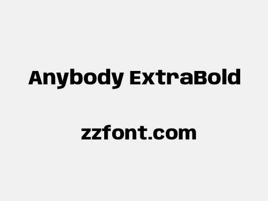 Anybody ExtraBold