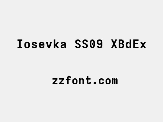 Iosevka SS09 XBdEx