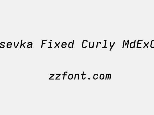 Iosevka Fixed Curly MdExObl