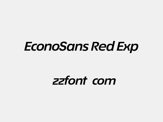 EconoSans Red Exp