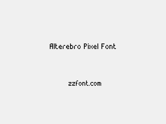 Alterebro Pixel Font