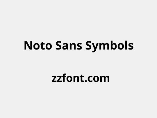 Noto Sans Symbols