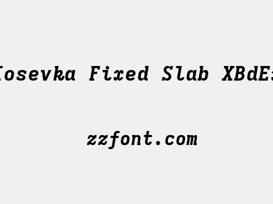 Iosevka Fixed Slab XBdEx
