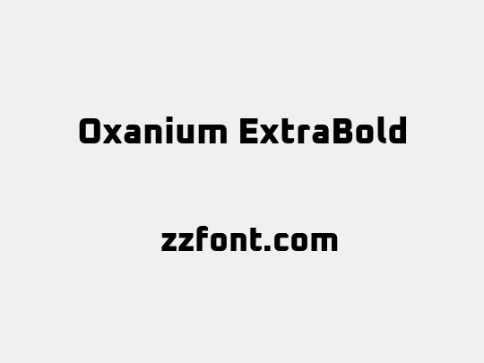 Oxanium ExtraBold