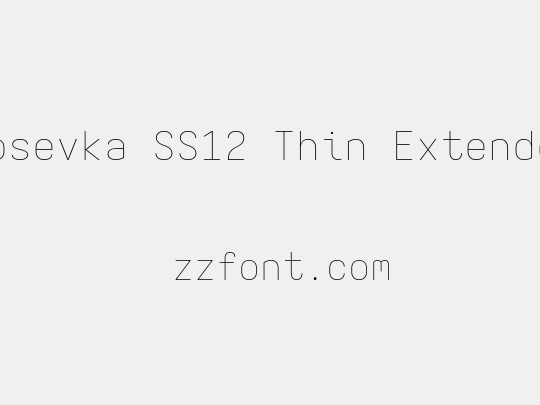 Iosevka SS12 Thin Extended