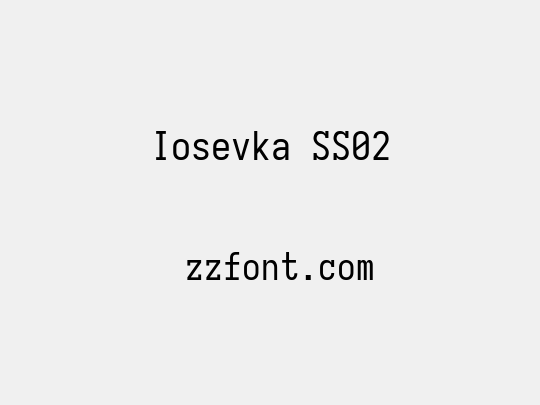 Iosevka SS02