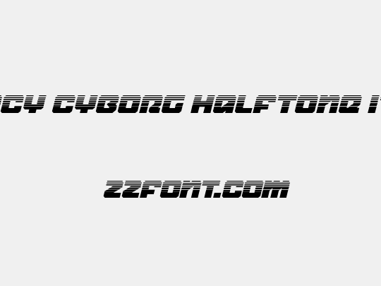 Legacy Cyborg Halftone Italic