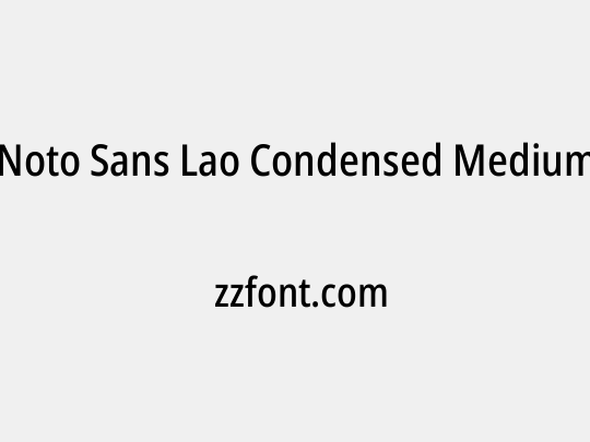 Noto Sans Lao Condensed Medium