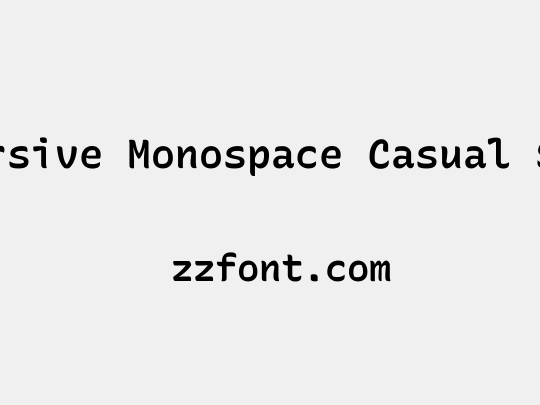 Recursive Monospace Casual SemiBold