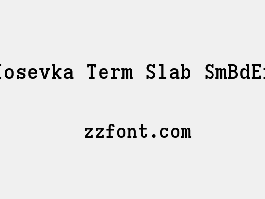 Iosevka Term Slab SmBdEx