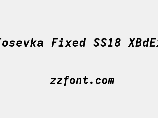 Iosevka Fixed SS18 XBdEx