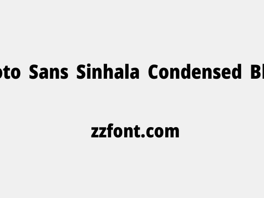 Noto Sans Sinhala Condensed Black