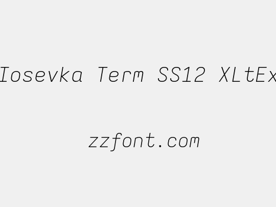 Iosevka Term SS12 XLtEx