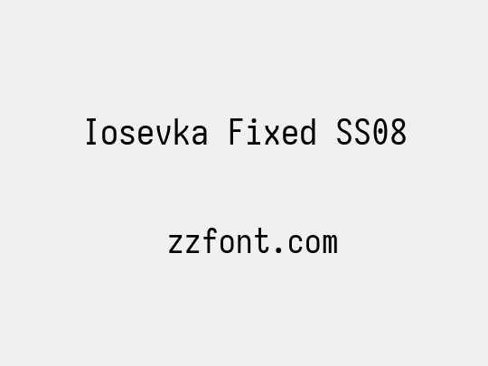 Iosevka Fixed SS08