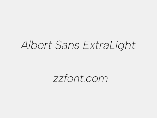 Albert Sans ExtraLight
